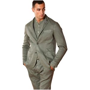 Mason's, Heren, Jassen, Groen, Maat: 3XL Katoen,