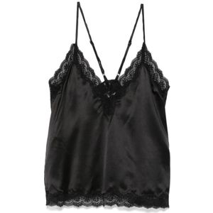 Love Stories, Dames, Tops, Zwart, Maat: M Zijde,