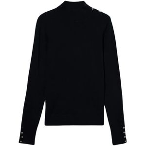 Oltre, Dames, Truien, Blauw, Maat: S Nylon,