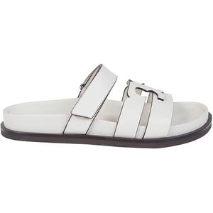 Tory Burch, Dames, Schoenen, Wit, Maat: 36 EU Leer,
