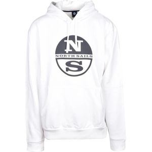 North Sails, Heren, Sweatshirts & Hoodies, Wit, Maat: 2XL Katoen,