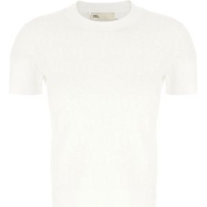 Tory Burch, Dames, Tops, Wit, Maat: S Viscose,