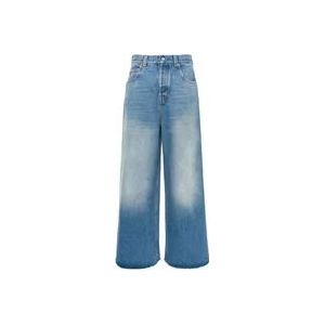 Gucci Blauwe Denim Wide Leg Jeans , Blue , Dames , Maat: W25