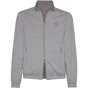 Brunello Cucinelli, Heren, Sweatshirts & Hoodies, Grijs, Maat: L
