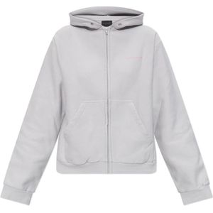 Balenciaga, Dames, Sweatshirts & Hoodies, Grijs, Maat: XS Katoen,