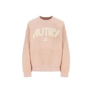 Autry Roze Crew Neck Sweatshirt voor Vrouwen , Pink , Dames , Maat: S