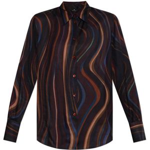 PS By Paul Smith, Dames, Blouses & Shirts, Bruin, Maat: 2XS Viscose,