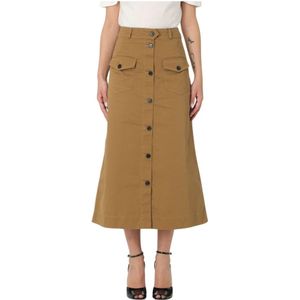 Saint Laurent, Dames, Rokken, Beige, Maat: XS