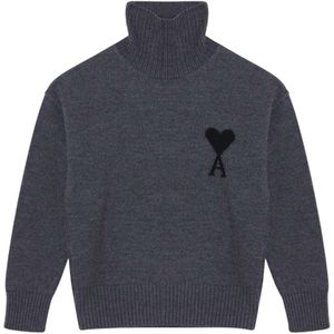 Ami Paris, Dames, Truien, Grijs, Maat: M Wol,