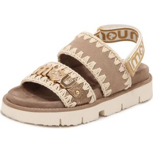 Mou - MU.SW461001C - Sandalen - Taupe - Plat - Klittenband - Casual