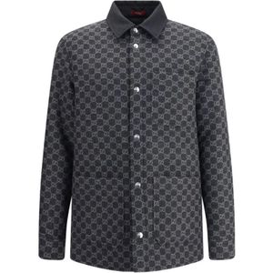 Gucci, Heren, Jassen, Zwart, Maat: L Wol,