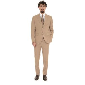 Paoloni, Heren, Pakken, Beige, Maat: L Wol,