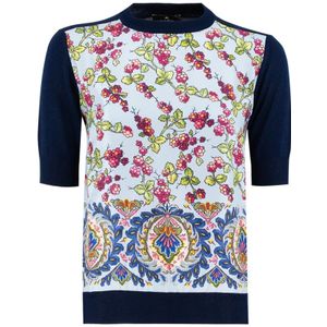 Etro, Dames, Truien, Blauw, Maat: XS Zijde,