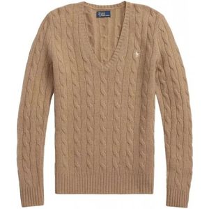 Polo Ralph Lauren - Trui - Camel - V-hals - Lange Mouw - Slanke Pasvorm