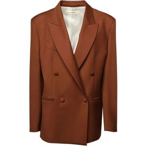 Nineminutes, Dames, Jassen, Bruin, Maat: XS Suède,