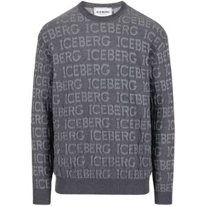 Iceberg, Heren, Truien, Grijs, Maat: XL Wol,