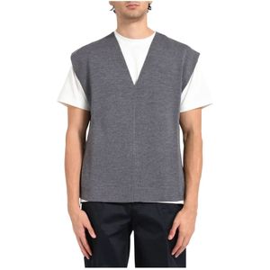 Nine In The Morning, Heren, Truien, Grijs, Maat: L Wol,