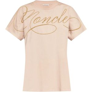 Moncler, Dames, Tops, Roze, Maat: M Katoen,