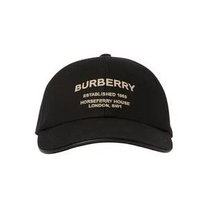 Burberry Logo Geborduurde Baseballpet , Black , Dames , Maat: S