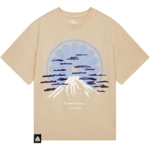 Flower Mountain, Heren, Tops, Beige, Maat: M Suède,