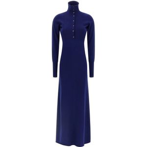 Tom Ford, Dames, Jurken, Blauw, Maat: 2XS Kasjmier,