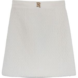 Elisabetta Franchi, Dames, Rokken, Beige, Maat: XS Katoen,