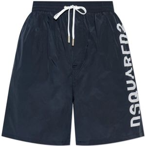 Dsquared2, Heren, Badkleding, Blauw, Maat: XS
