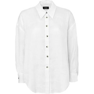 Sand, Dames, Blouses & Shirts, Wit, Maat: XS Linnen,