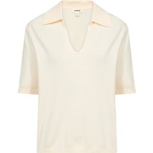 SOAKED IN LUXURY - Trui - Wit - Polokraag - Halve Mouw