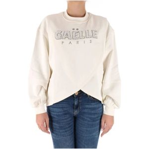 Gaëlle Paris, Dames, Sweatshirts & Hoodies, Beige, Maat: S Katoen,