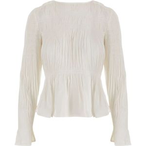 By Malene Birger, Dames, Blouses & Shirts, Wit, Maat: S Viscose,