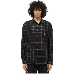 Stüssy, Heren, Overhemden, Zwart, Maat: L Katoen,