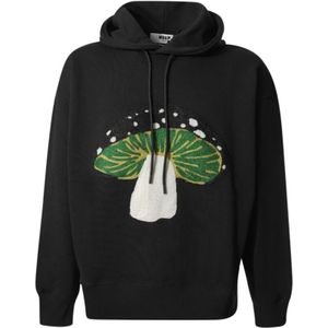 Msgm, Heren, Sweatshirts & Hoodies, Zwart, Maat: M Katoen,