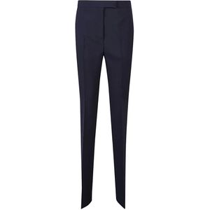 Ferragamo, Dames, Broeken, Blauw, Maat: XS Wol,