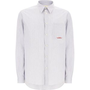 Valentino Garavani, Heren, Overhemden, Blauw, Maat: M Katoen,