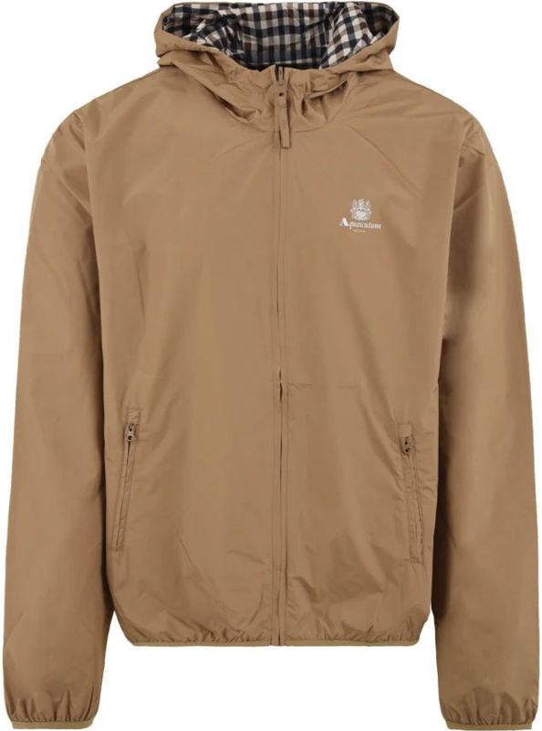 Aquascutum, Heren, Jassen, Beige, Maat: 2XL Poliester,