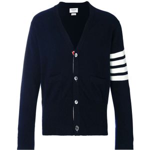 Thom Browne, Heren, Truien, Blauw, Maat: L Kasjmier,