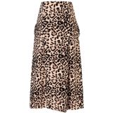Ana Alcazar - 061504-3736 - Rok - Bruin - Midi-model - All-over Luipaardprint