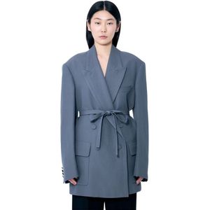 Dries Van Noten, Dames, Jassen, Grijs, Maat: S Wol,