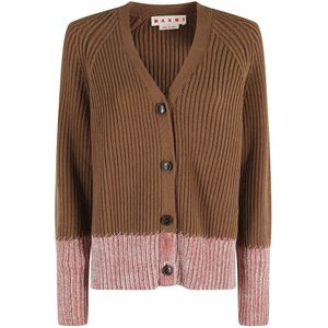 Marni, Dames, Truien, Bruin, Maat: 2XS