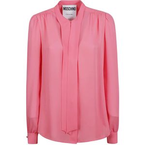 Moschino, Dames, Blouses & Shirts, Roze, Maat: XS Zijde,