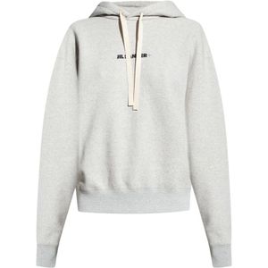 Jil Sander, Dames, Sweatshirts & Hoodies, Grijs, Maat: L Katoen,