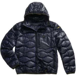 Blauer, Heren, Jassen, Blauw, Maat: L Leer,