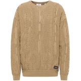 Carlo Colucci - Dima - Geborduurde Gebreide Trui - Beige - Heren