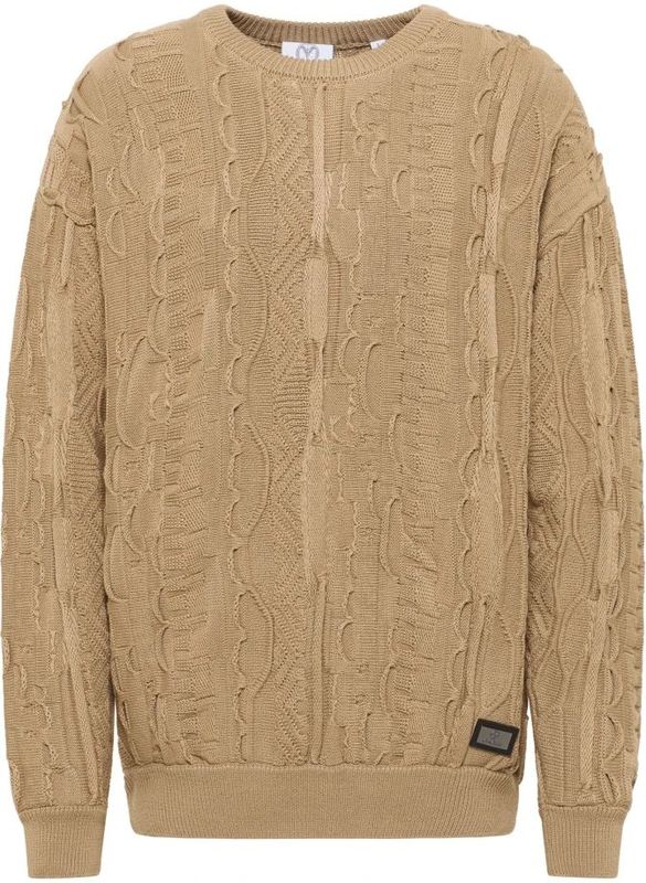 Carlo Colucci - Dima - Geborduurde Gebreide Trui - Beige - Heren