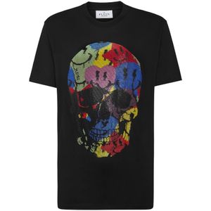 Philipp Plein, Heren, Tops, Zwart, Maat: 2XL Katoen,