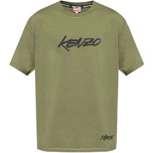 Kenzo, Heren, Tops, Groen, Maat: XL