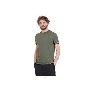 Dsquared2 Taped T-Shirt Heren Donkergroen , Green , Heren , Maat: XL