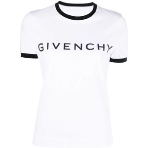 Givenchy, Dames, Tops, Wit, Maat: L Katoen,