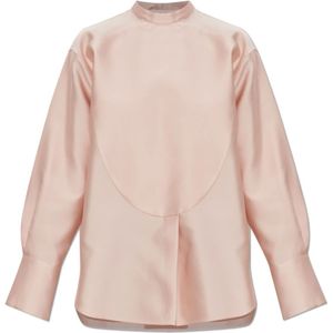 Jil Sander, Dames, Blouses & Shirts, Roze, Maat: XS Zijde,